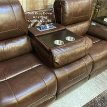 Load image into Gallery viewer, Montana Brown Reclining Sofa