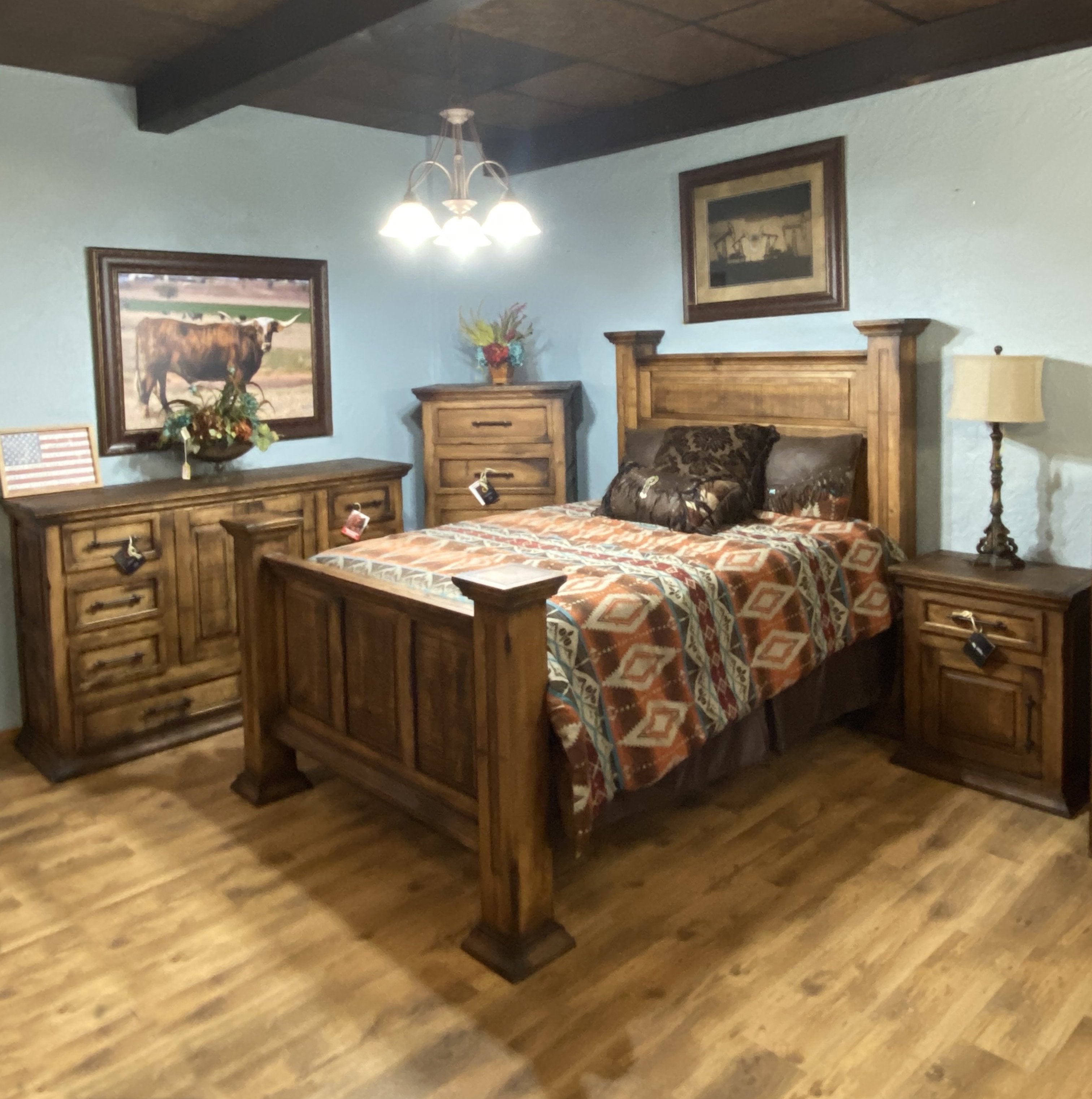 Houston Bedroom Set 4State Rustic