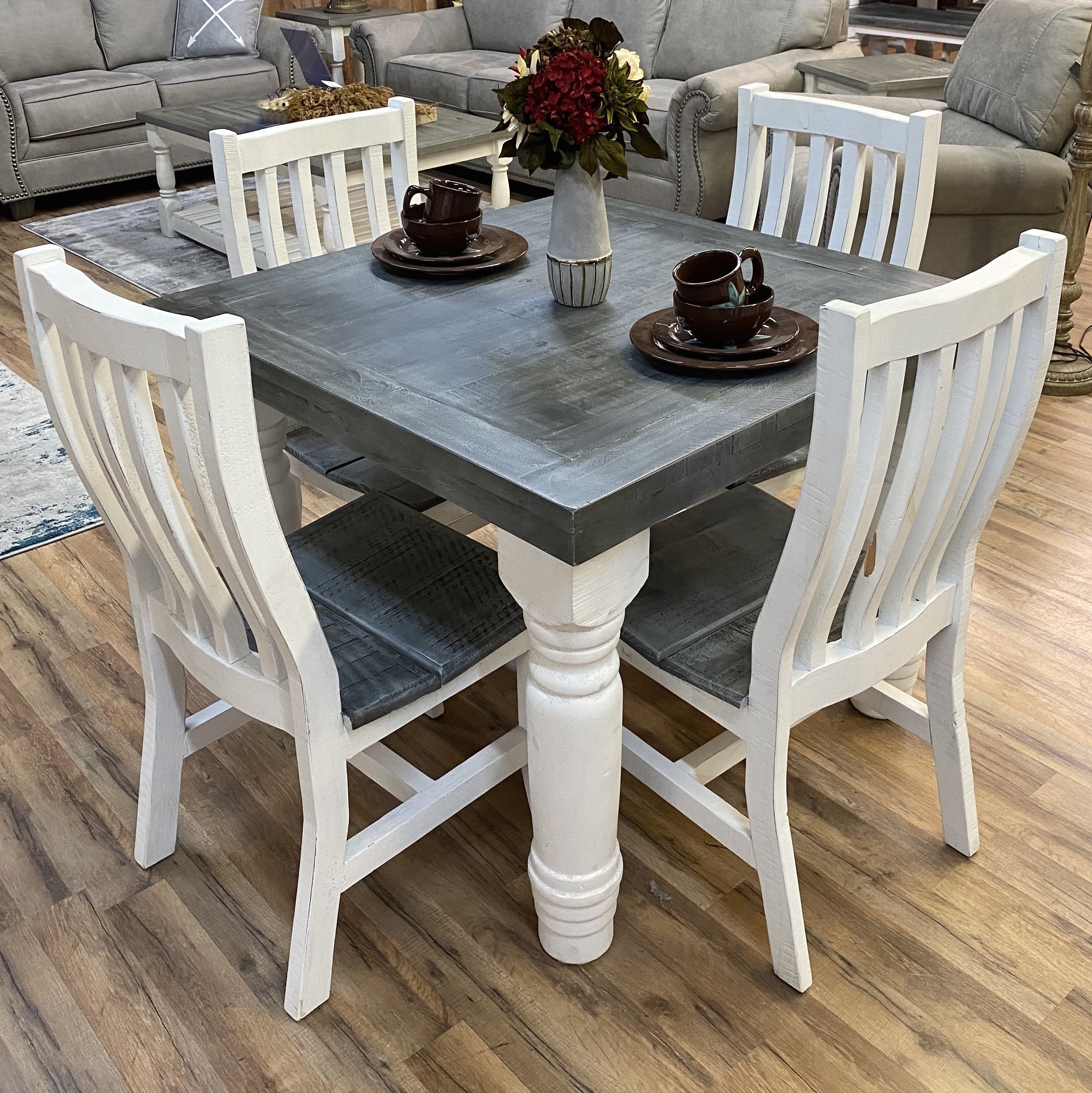 Slate Square Dining Set – 4State Rustic